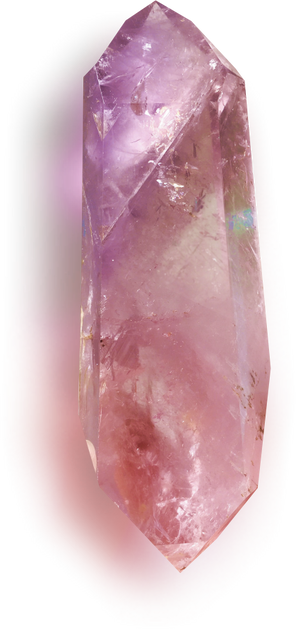 Pink tourmaline crystal