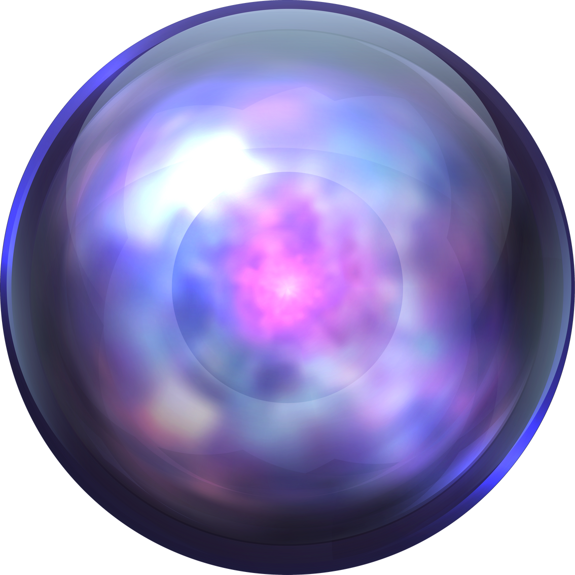 Magical crystal orbs Glowing magic balls